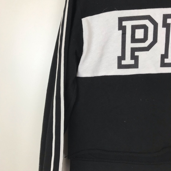 Pink Victoria's Secret Crop Hoodie Sweatshirt 36013286 Small - Picture 3 of 6